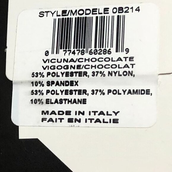 DKNY Diagonal Net"0B214 Stockings Chocolate  Brown Size S/M NTW - Picture 2 of 3